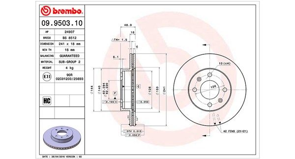 MAGNETI MARELLI Тормозной диск 360406005500